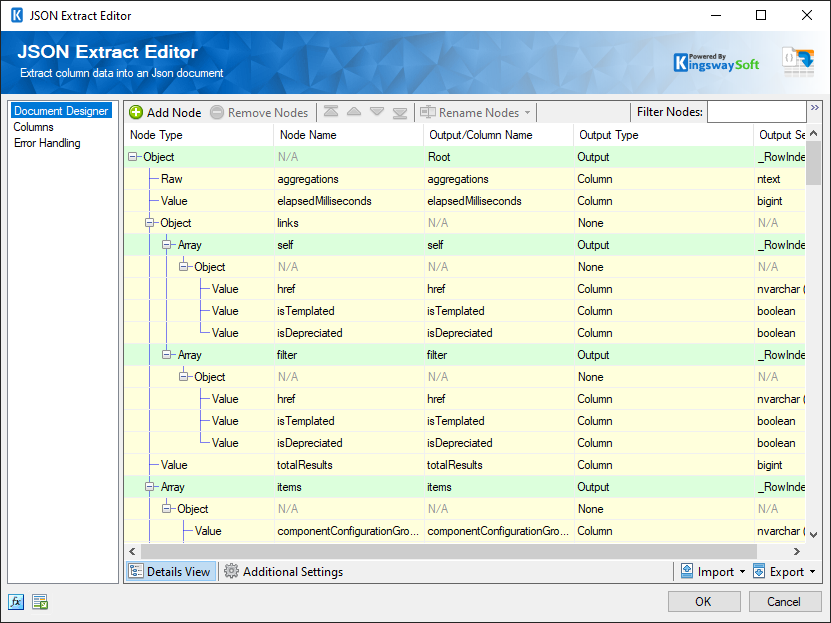 SSIS JSON Extract Editor